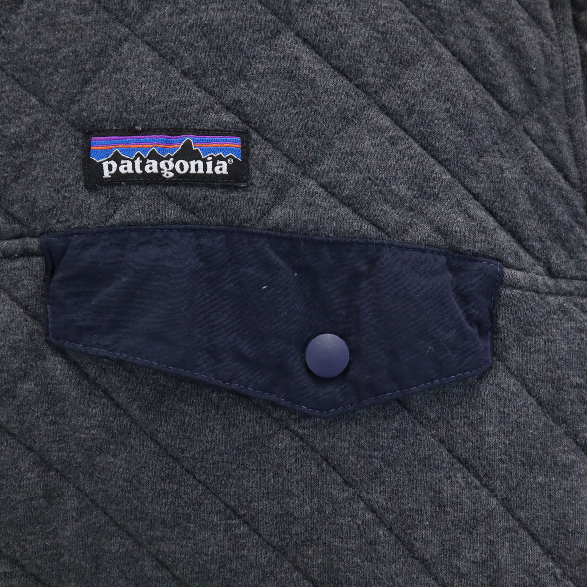 patagonia パタゴニア オーガニックコットン 長袖 キルト スナップT プルオーバー シャツ M チャコールグレー アウトドア 25371SP18 メンズ