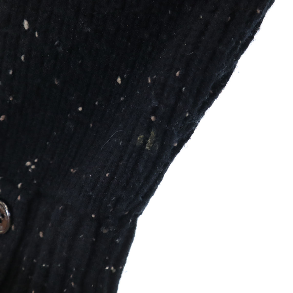 BURBERRY LONDON バーバリーロンドン 日本製 長袖 ネップ ニットカーディガン 4 ブラック 三陽商会 レディース