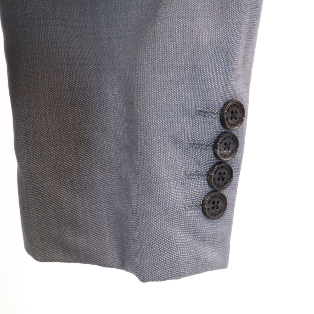 BURBERRY BLACK LABEL バーバリーブラックレーベル 日本製 テーラードジャケット 40R グレー 三陽商会 メンズ