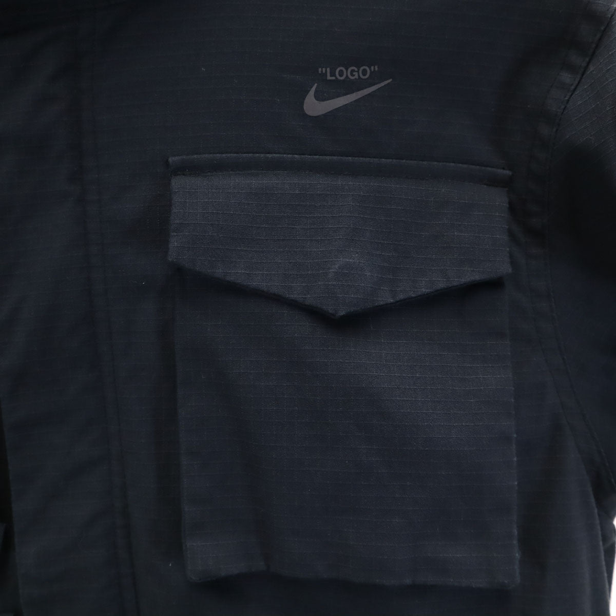 NIKE ナイキ OFF WHITE オフホワイト コラボ ランニング ジャケット S ブラック レディース