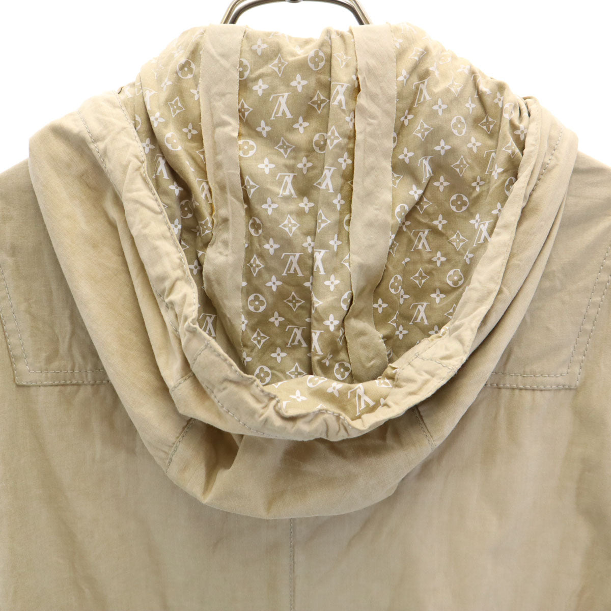LOUIS VUITTON ルイヴィトン イタリア製 フーデッド ジャケット 38 ベージュ レディース