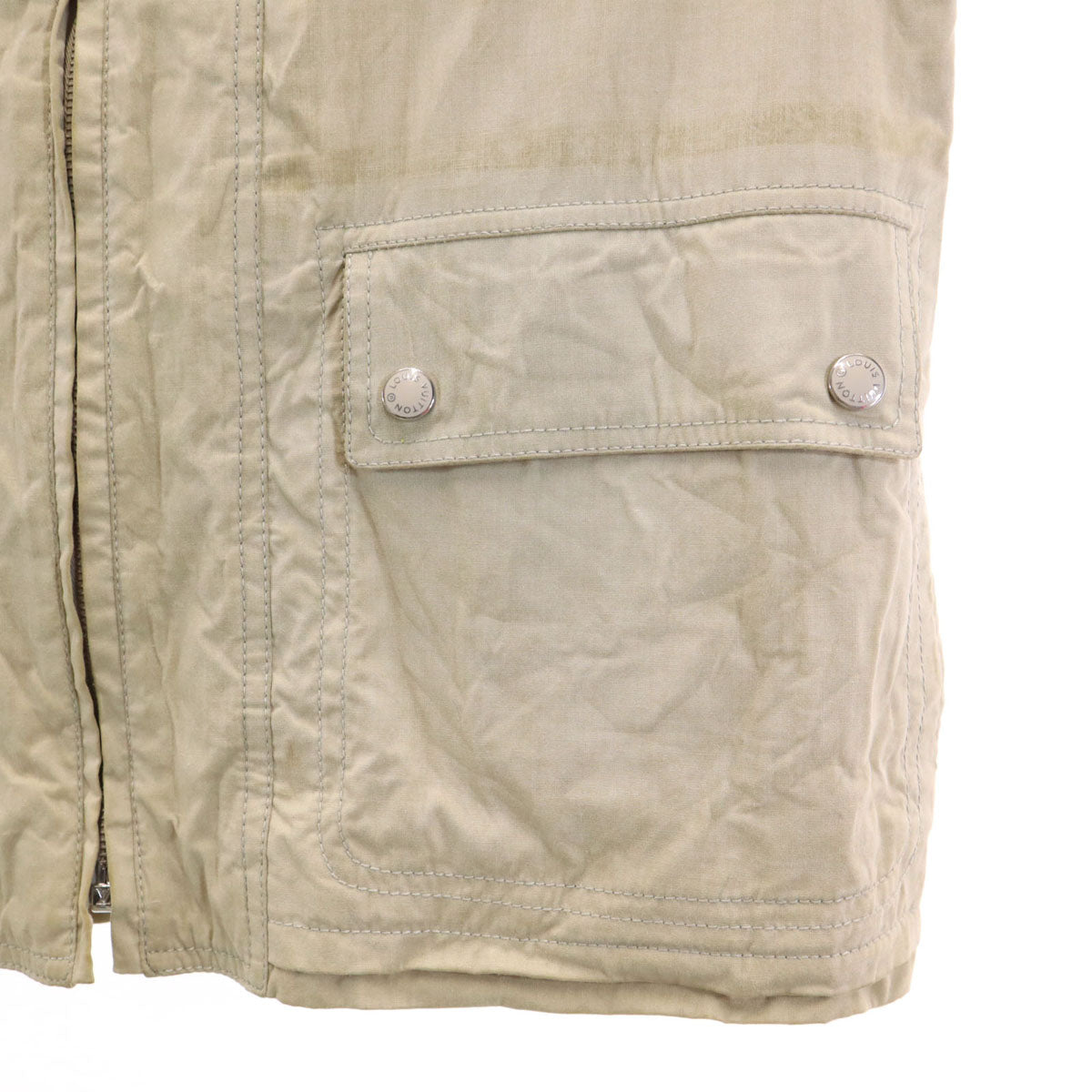 LOUIS VUITTON ルイヴィトン イタリア製 フーデッド ジャケット 38 ベージュ レディース