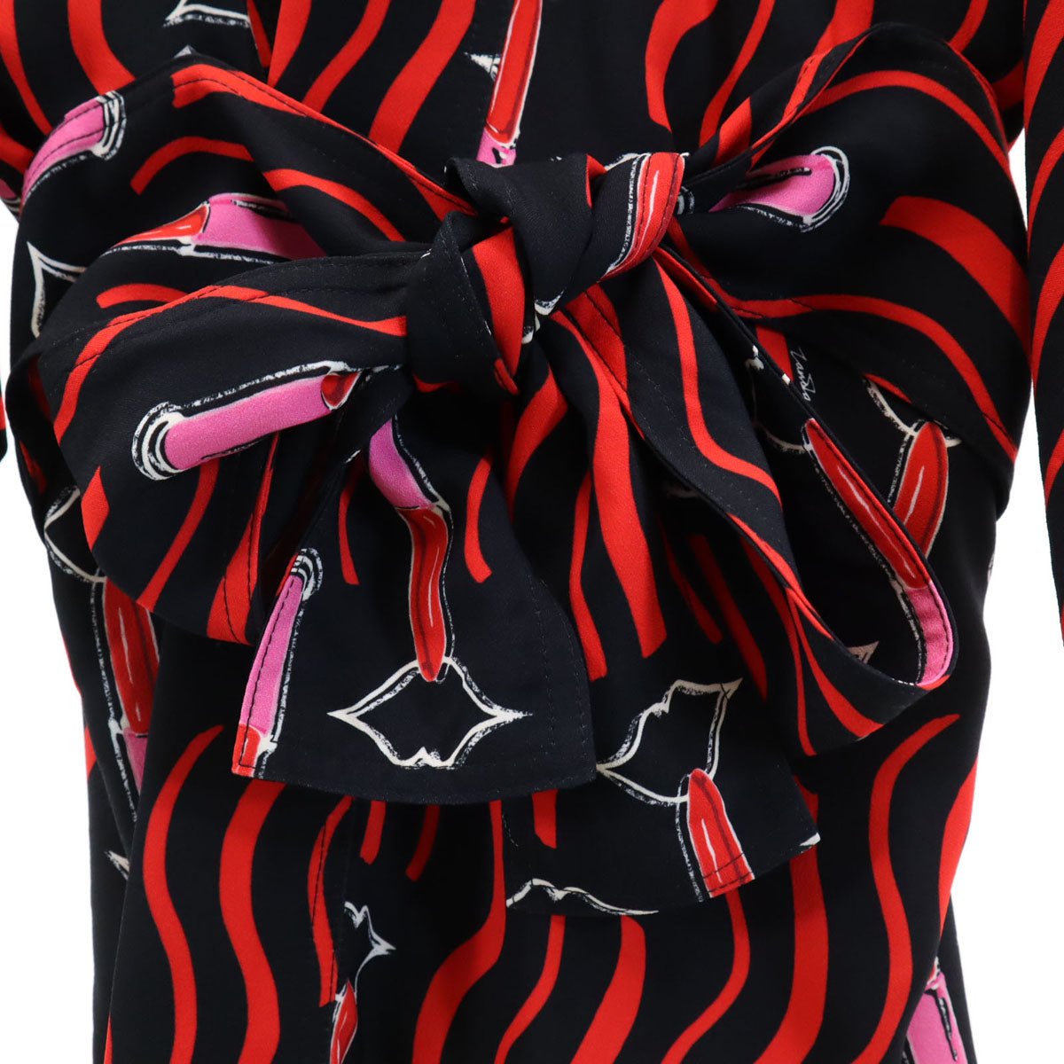 VALENTINO ヴァレンティノ 日本製 総柄 7分袖 カーディガン ブラック メンズ