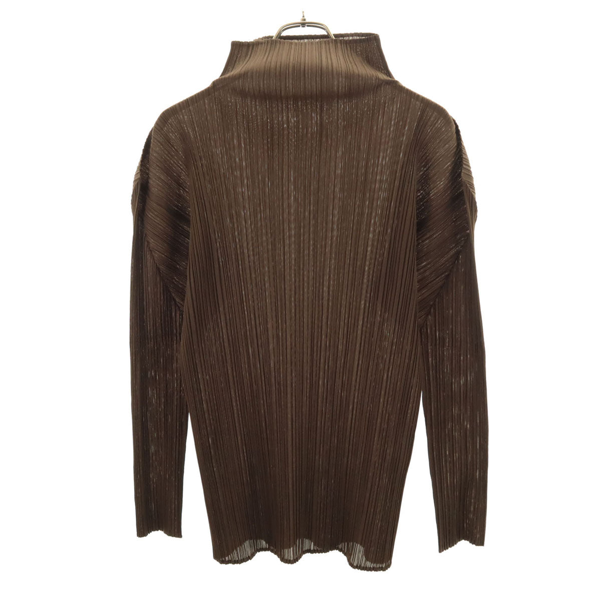 PLEATS PLEASE プリーツプリーズ 90s 日本製 オールド 長袖 プリーツ カットソー 4 ブラウン イッセイミヤケ レディース