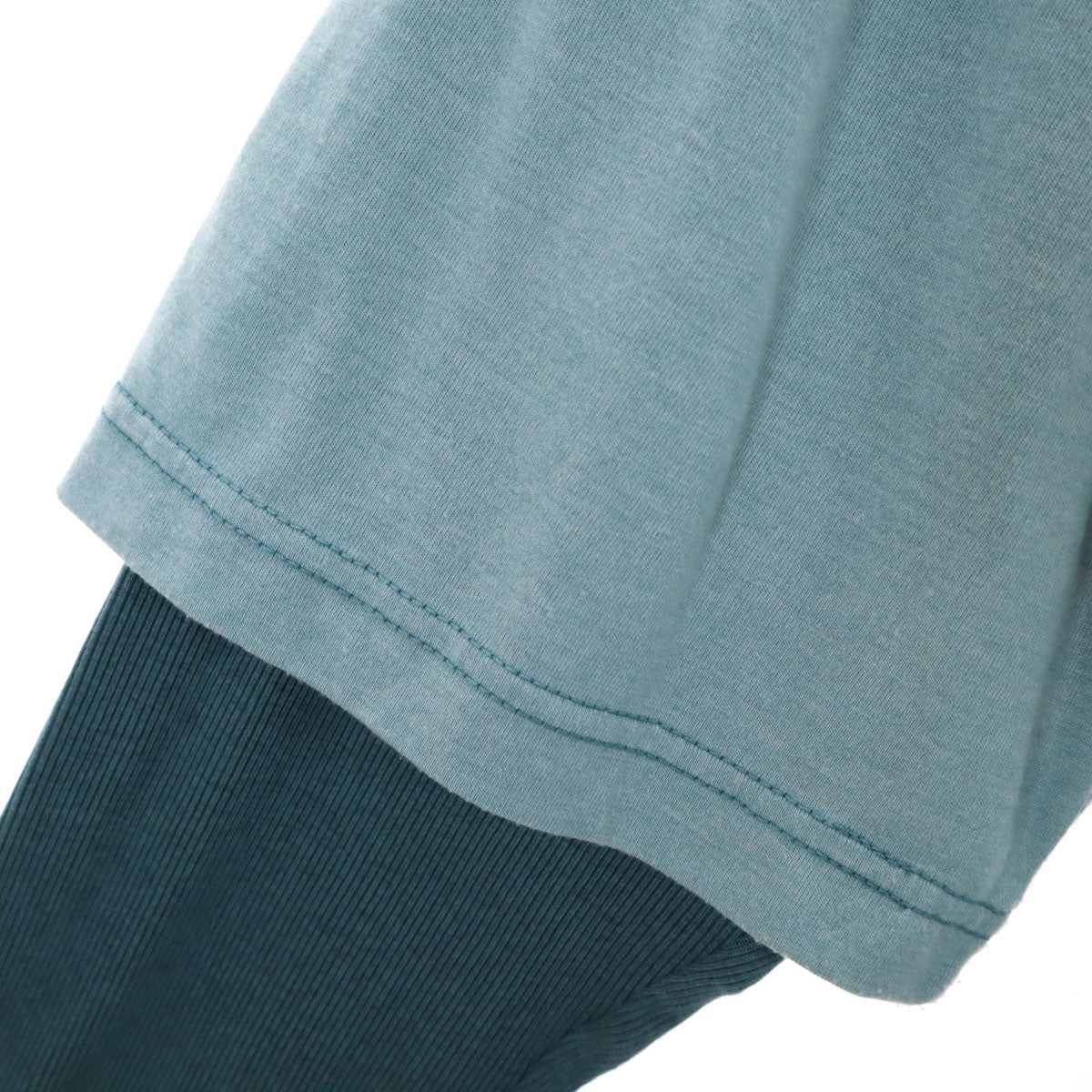 DIESEL ディーゼル 長袖 レイヤード Tシャツ M ブルー系 ロンT メンズ