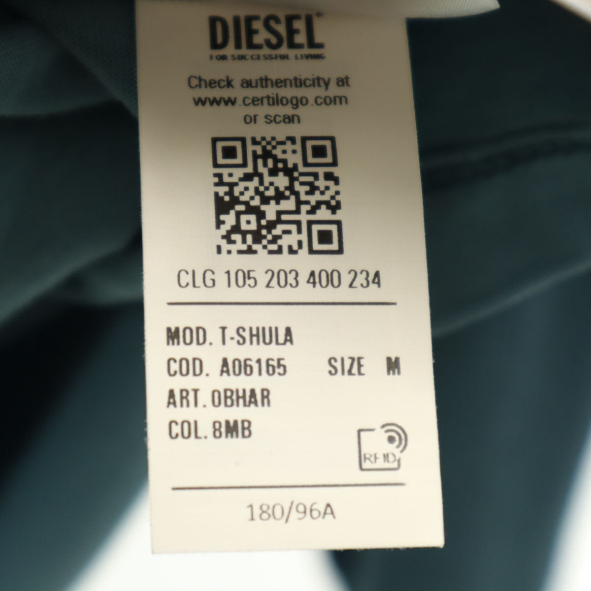 DIESEL ディーゼル 長袖 レイヤード Tシャツ M ブルー系 ロンT メンズ