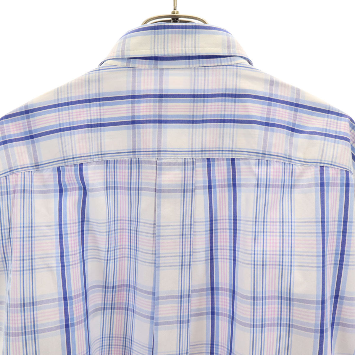 ETRO エトロ イタリア製 チェック柄 長袖 ボタンダウンシャツ 43 ホワイト 他 メンズ