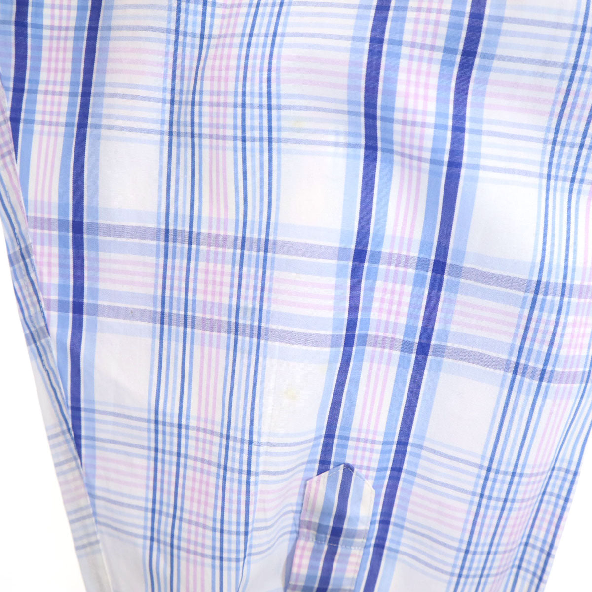 ETRO エトロ イタリア製 チェック柄 長袖 ボタンダウンシャツ 43 ホワイト 他 メンズ