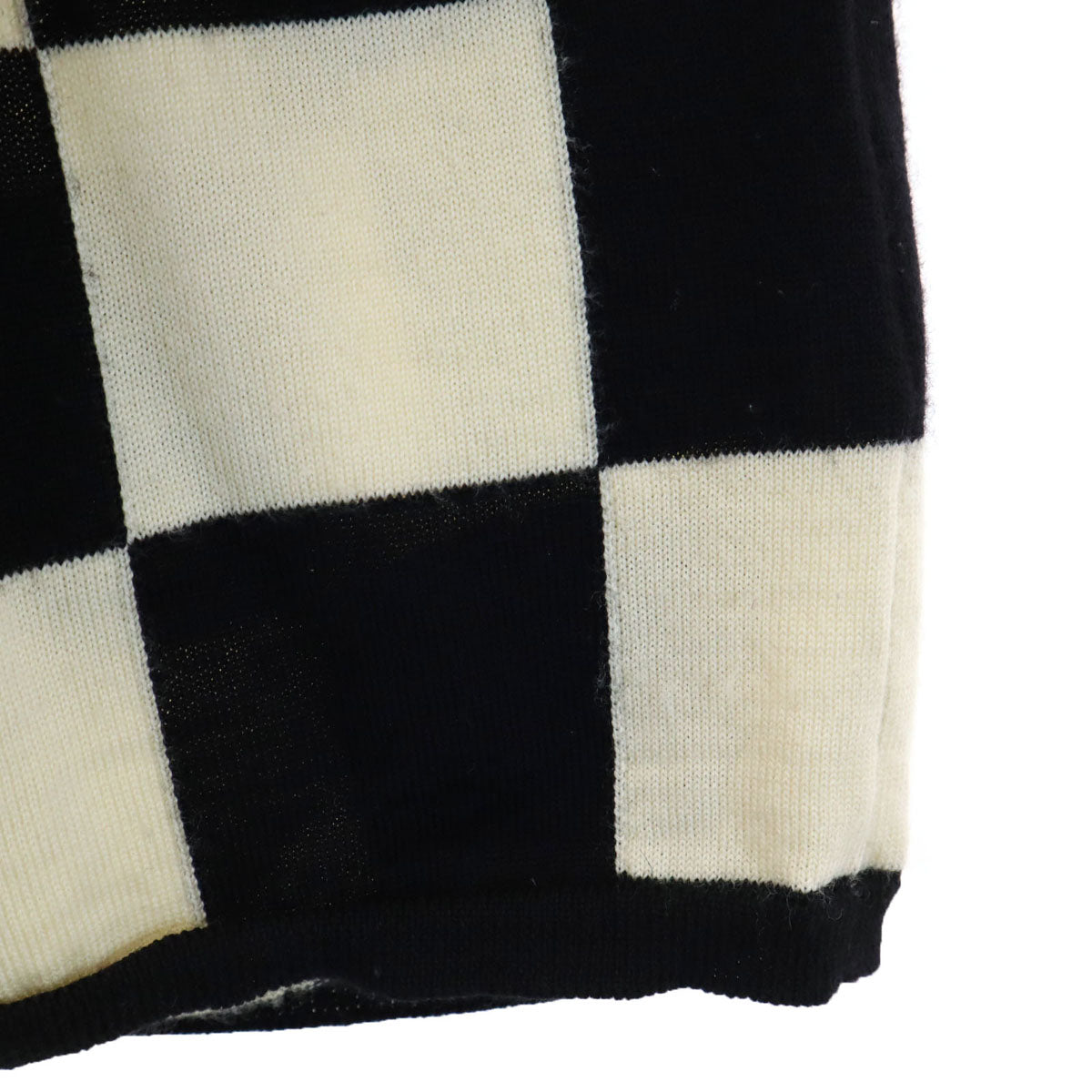 COMME des GARCONS コムデギャルソン 2012年 日本製 ブロックチェック 長袖 セーター S アイボリー ニット レディース