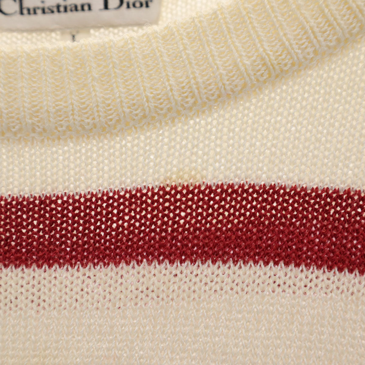 Christian Dior クリスチャンディオール 90s オールド 長袖 セーター L アイボリー ニット レディース