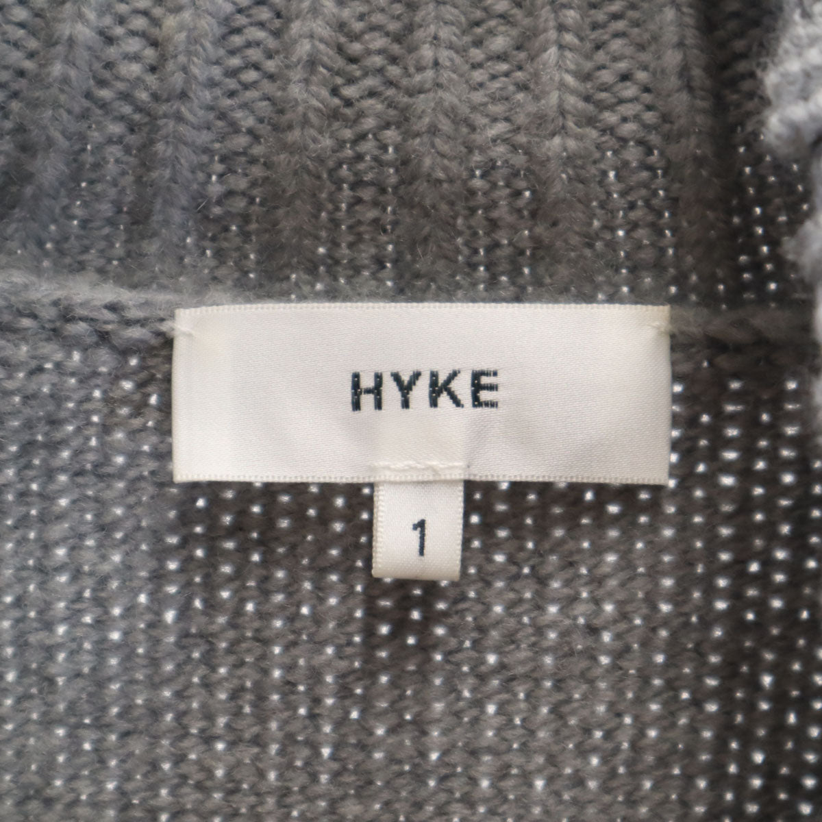 HYKE ハイク 長袖 タートルネック セーター 1 グレー ニット レディース