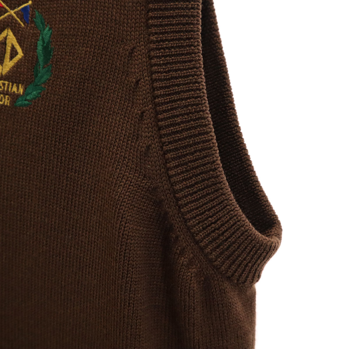 Christian Dior SPORTS クリスチャンディオールスポーツ 90s オールド Vネック ニットベスト M ブラウン メンズ