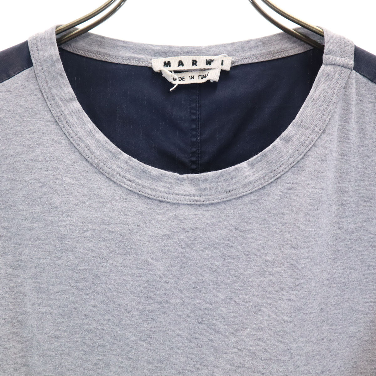 MARNI マルニ イタリア製 半袖 切替 Tシャツ 44 グレー メンズ