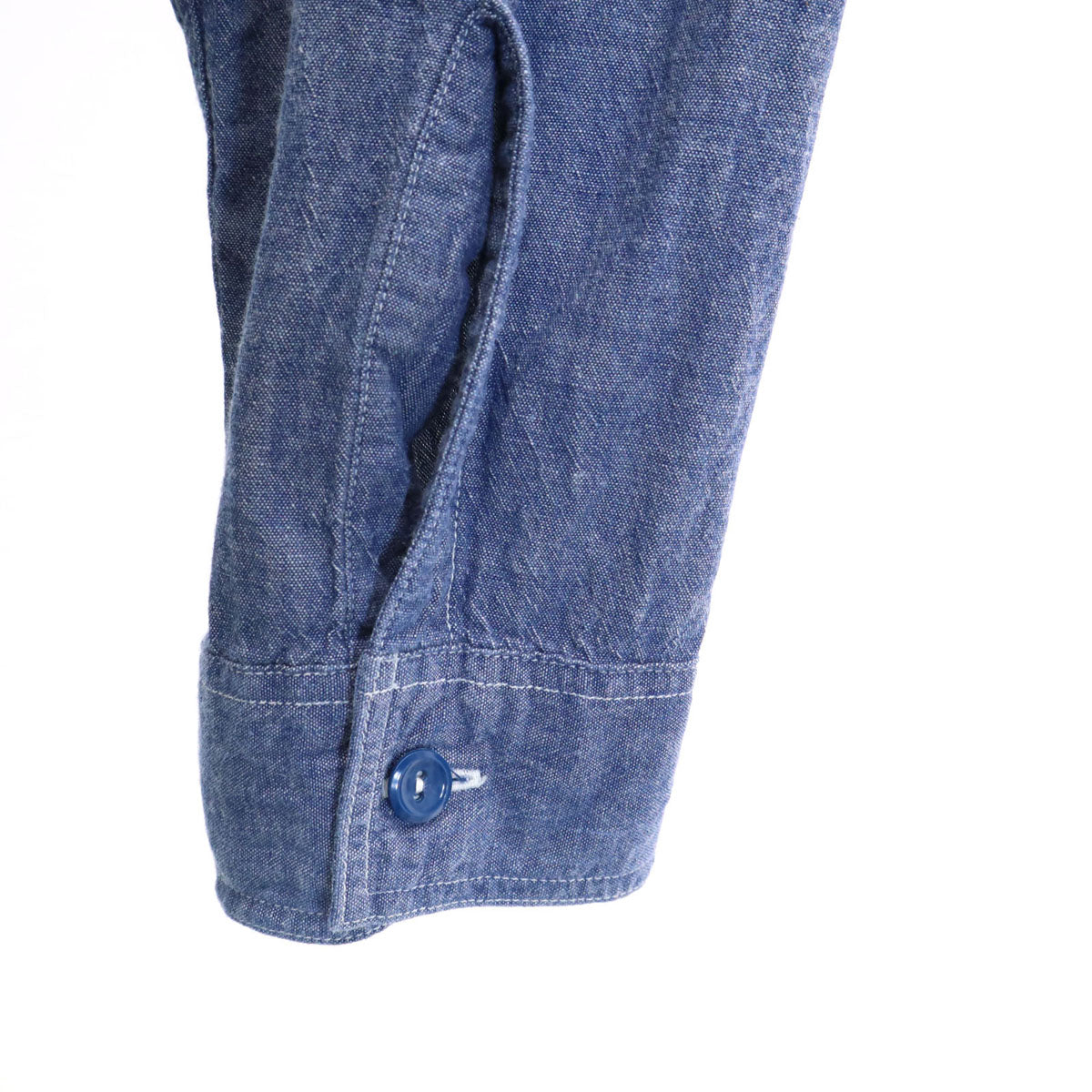 BUZZRICKSON バズリクソン 日本製 長袖 シャンブレー ワークシャツ 17-17 1/2 青紺 東洋エンタープライズ BR25995 メンズ