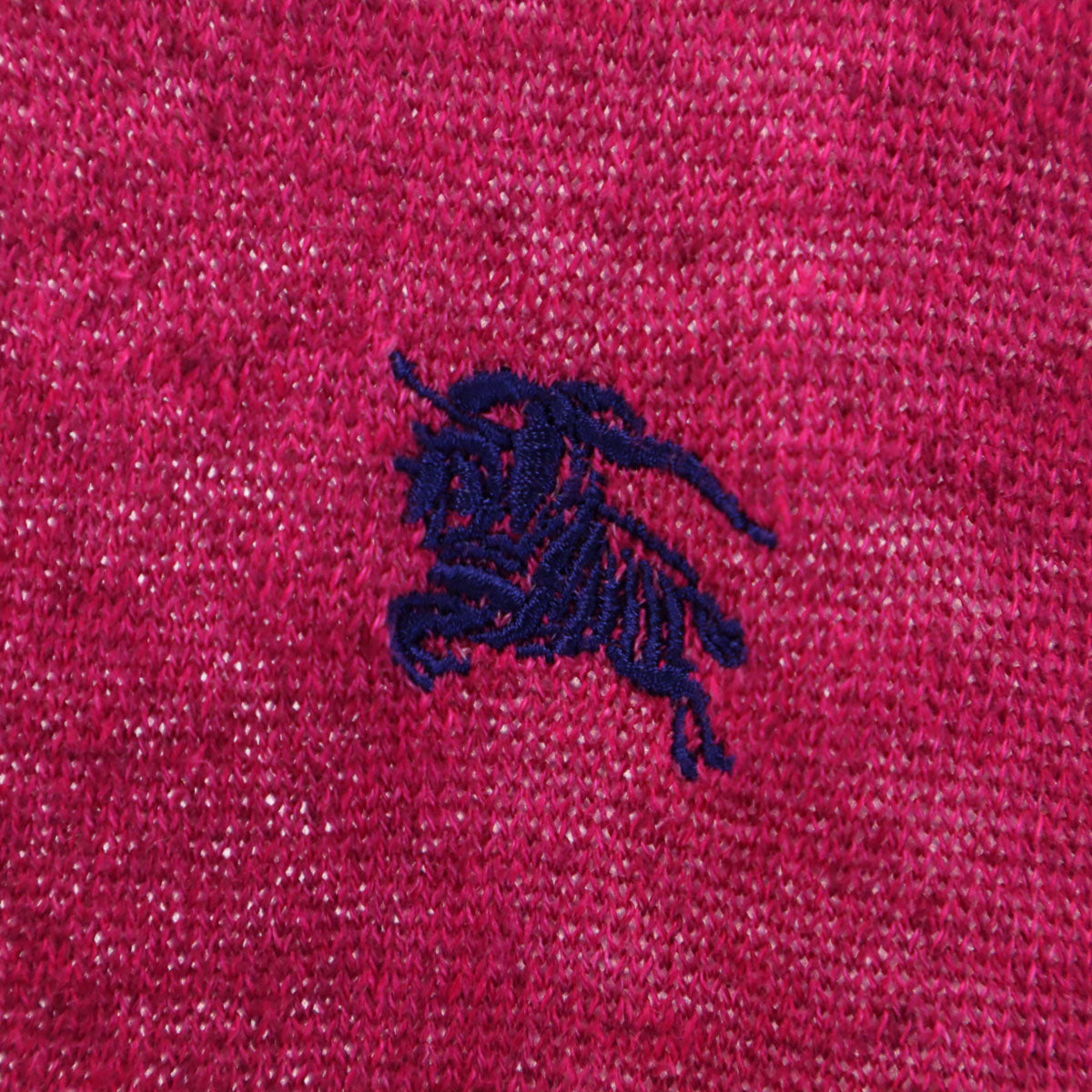 BURBERRY BLACK LABEL バーバリーブラックレーベル リネン 長袖 Vネック ニットカーディガン 2 マゼンタ 三陽商会 メンズ