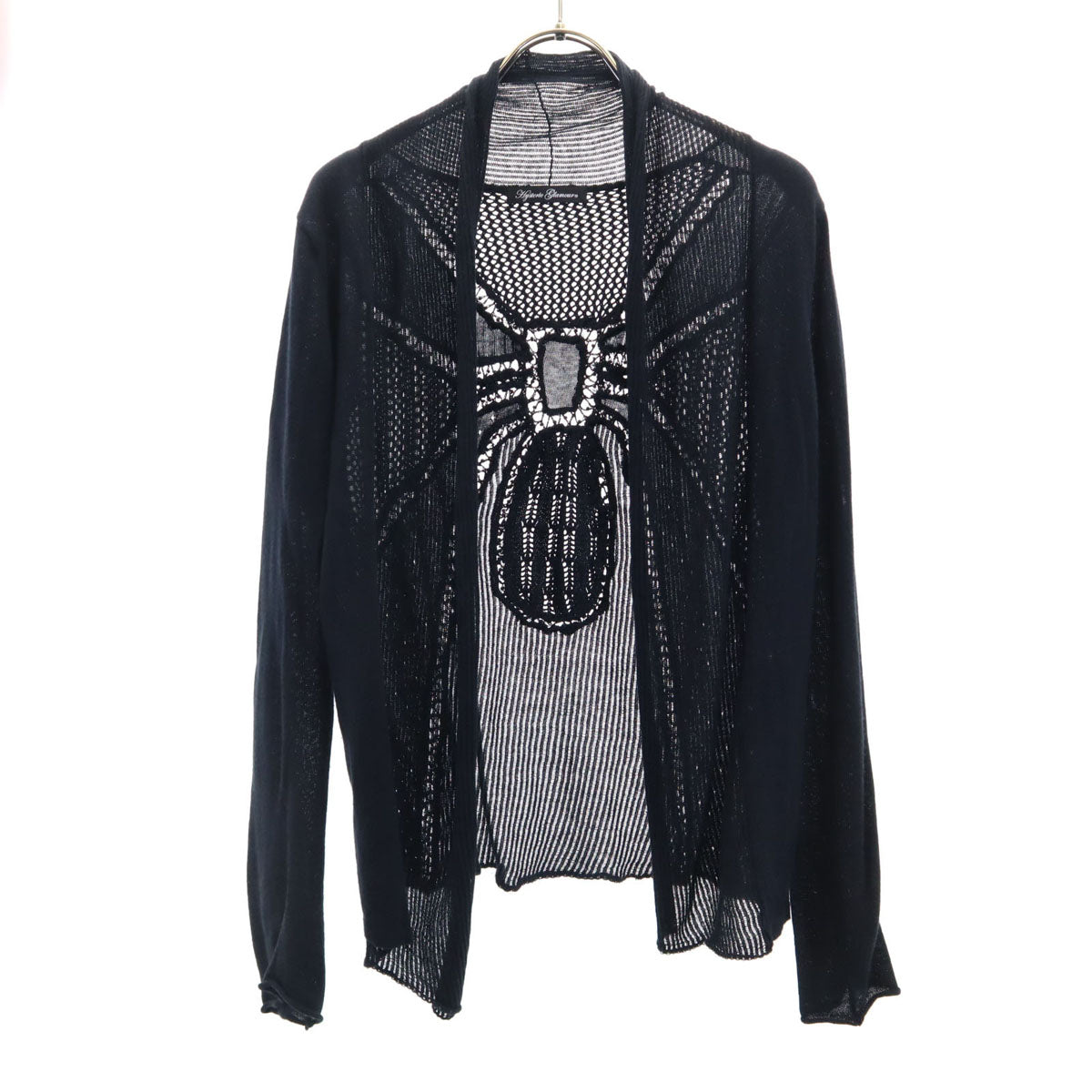 HYSTERIC GLAMOUR ヒステリックグラマー スパイダー 長袖 ニットカーディガン FREE ブラック レディース