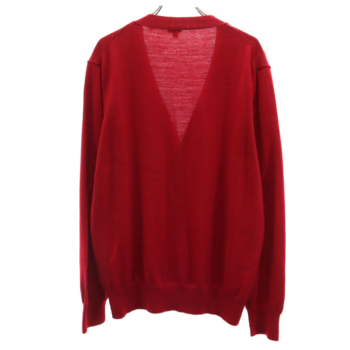 PS Paul Smith ピーエスポールスミス 長袖 Vネック ニットカーディガン L レッド メンズ