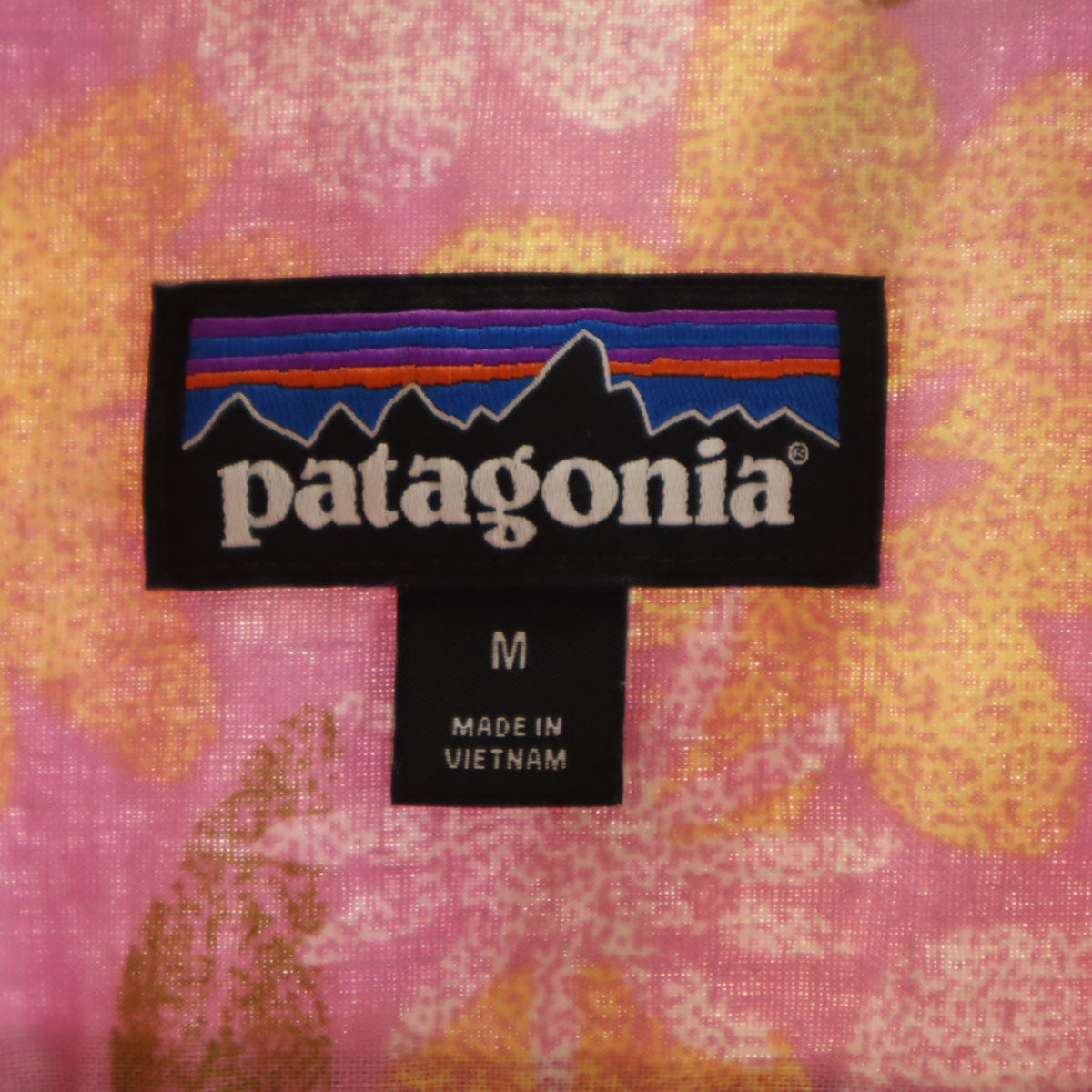 patagonia パタゴニア リネンブレンド 総柄 半袖 シャツ M ピンク アウトドア STY53139SP24 メンズ