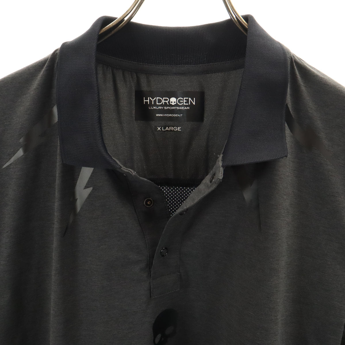 HYDROGEN ハイドロゲン 半袖 ポロシャツ XL グレー メンズ