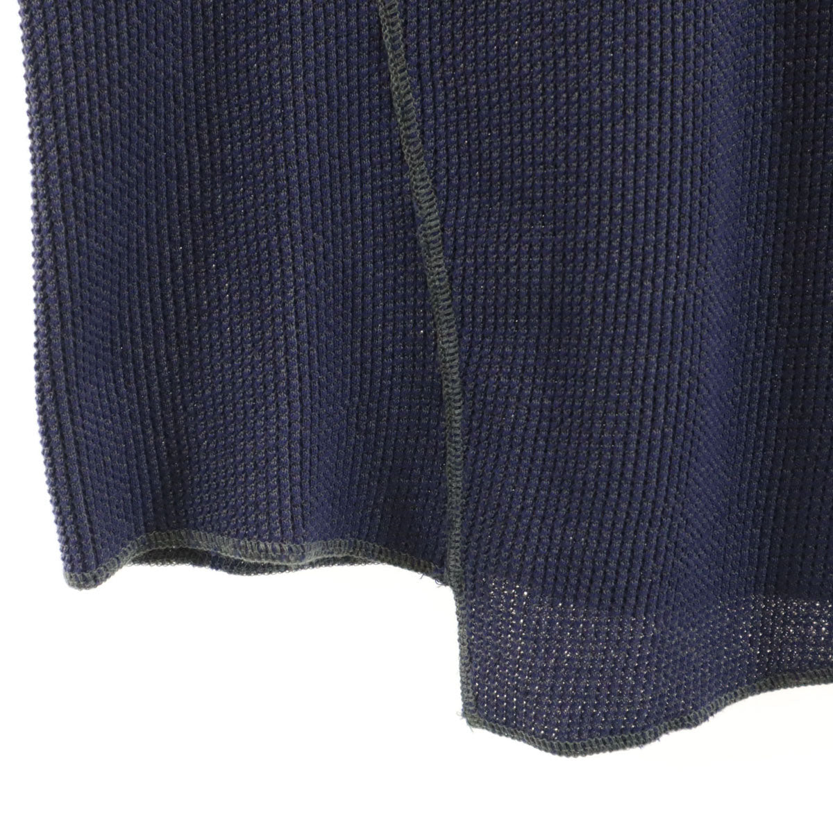 Emporio Armani エンポリオアルマーニ イタリア製 5分袖 Vネック Tシャツ L ネイビー ワッフル地 メンズ