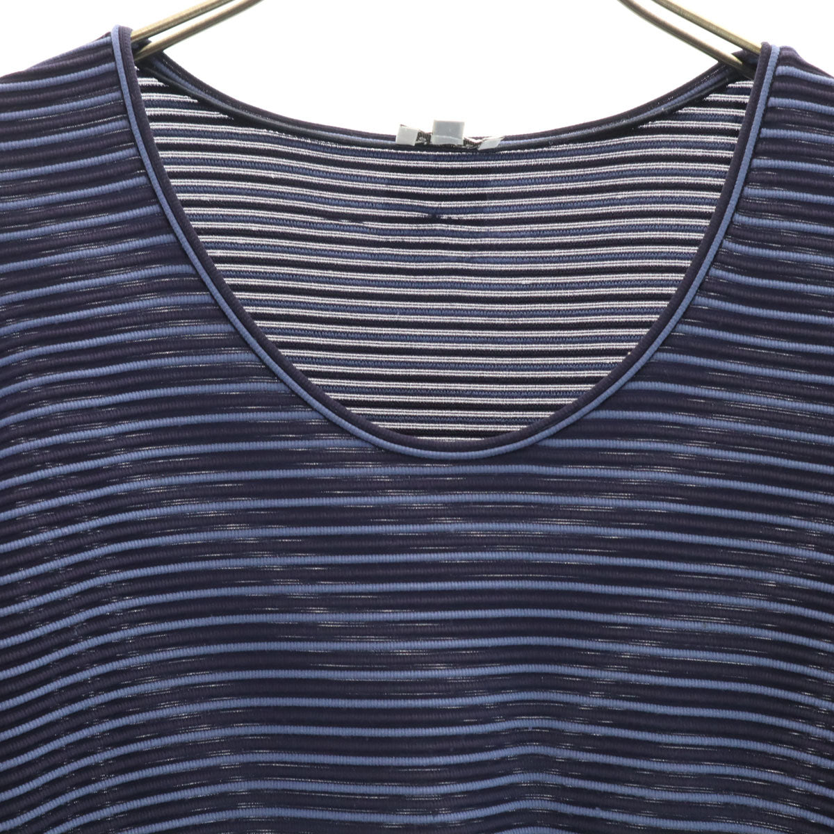 ARMANI アルマーニ ボーダー柄 半袖 カットソー 38 ネイビー COLLEZIONI レディース
