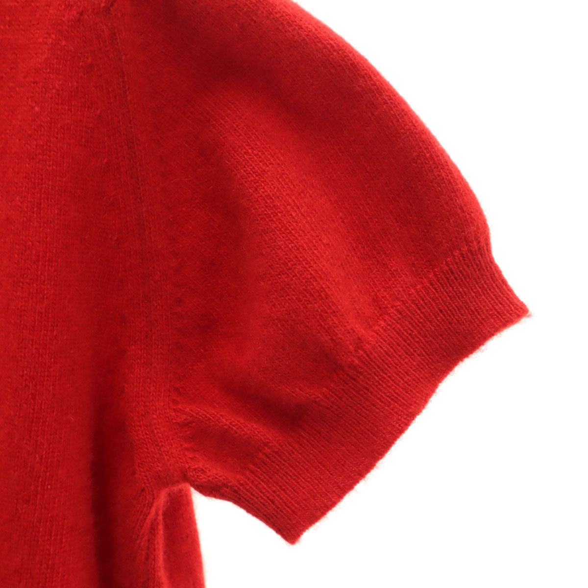 Christian Dior クリスチャンディオール 90s カシミア100% オールド 半袖 ニット ポロシャツ M 赤 レディース