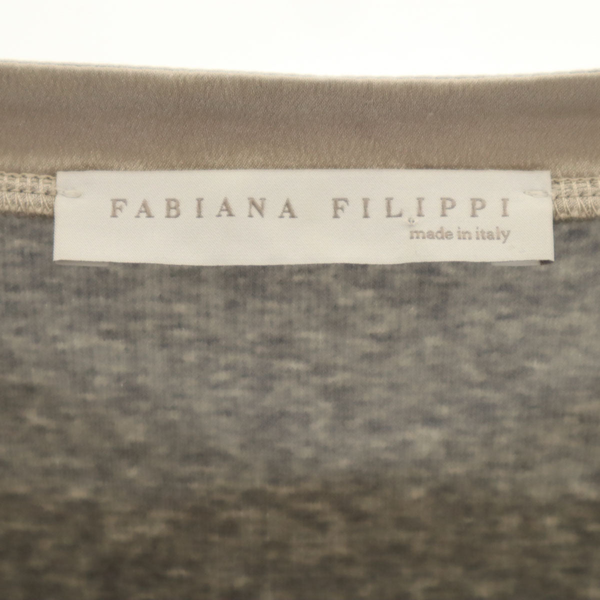 FABIANA FILIPPI ファビアナ フィリッピ イタリア製 7分袖 カットソー S グレー系 レディース