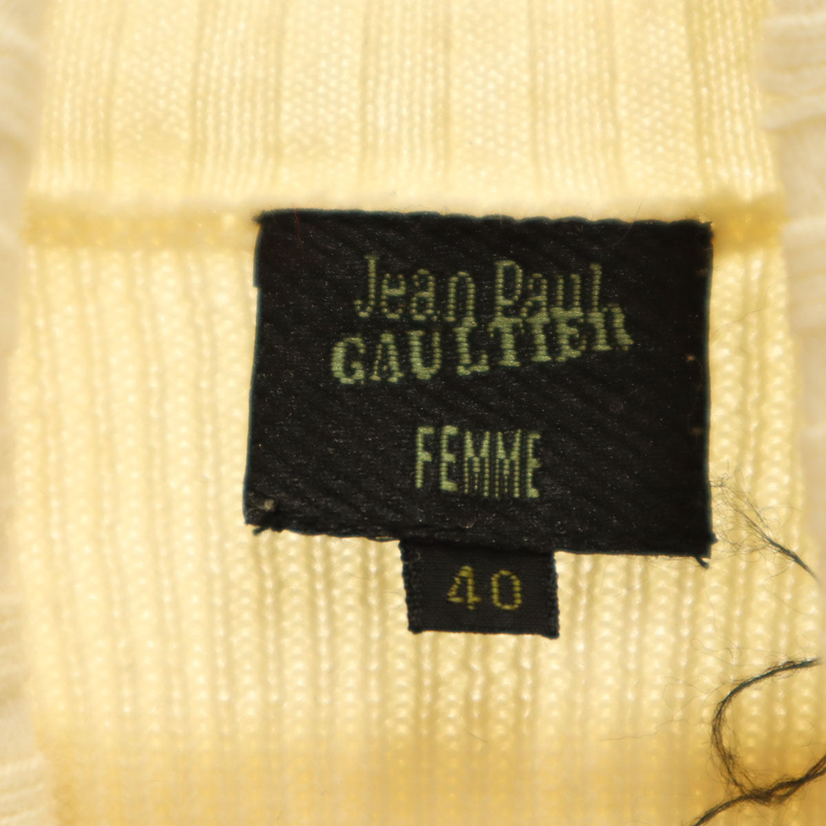 JEAN-PAUL GAULTIER ジャンポールゴルチエ ウール 長袖 タートルネック セーター 40 白 ニット レディース