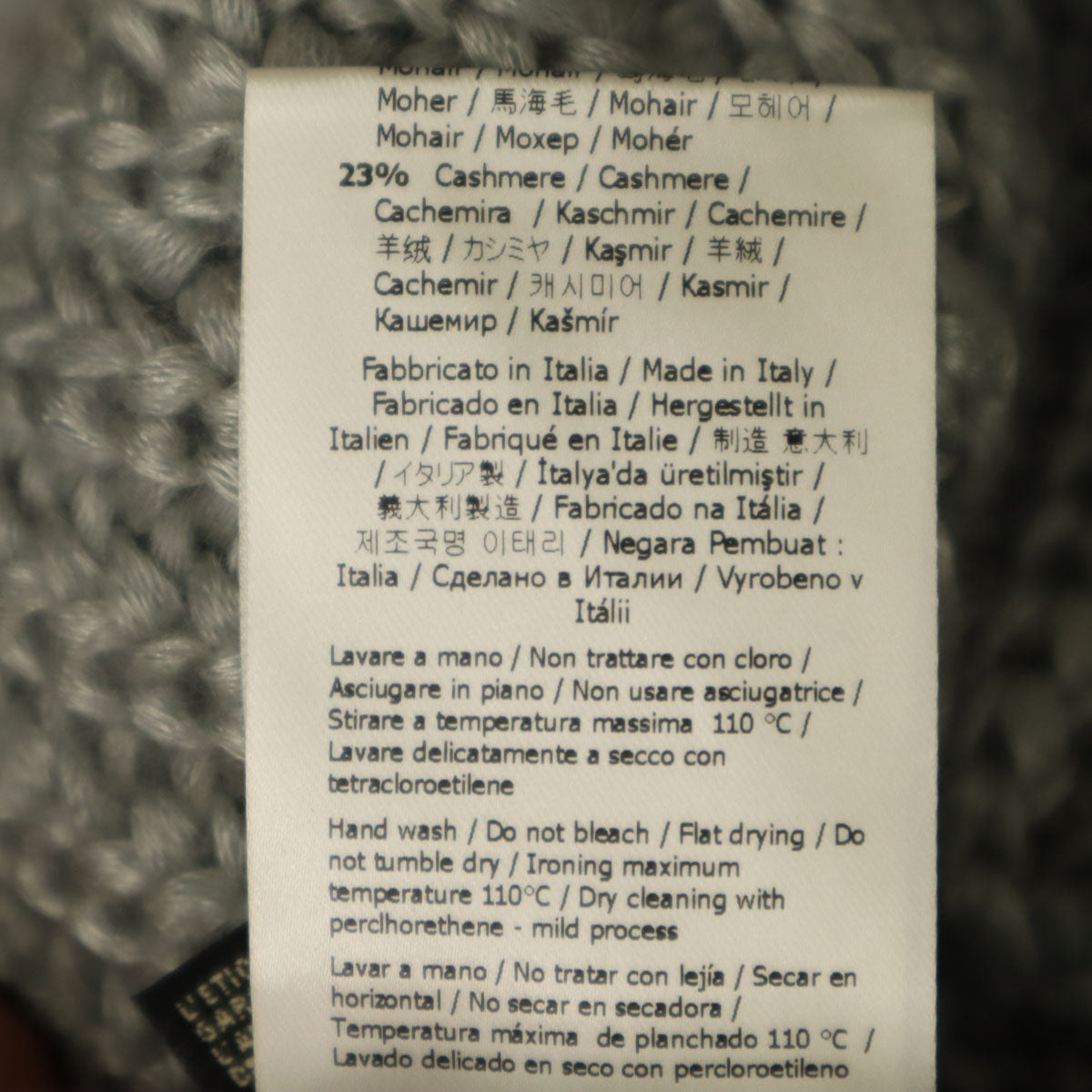 FENDI フェンディ イタリア製 シルクブレンド 長袖 ショート丈 タートルネック セーター 38 グレー ニット レディース