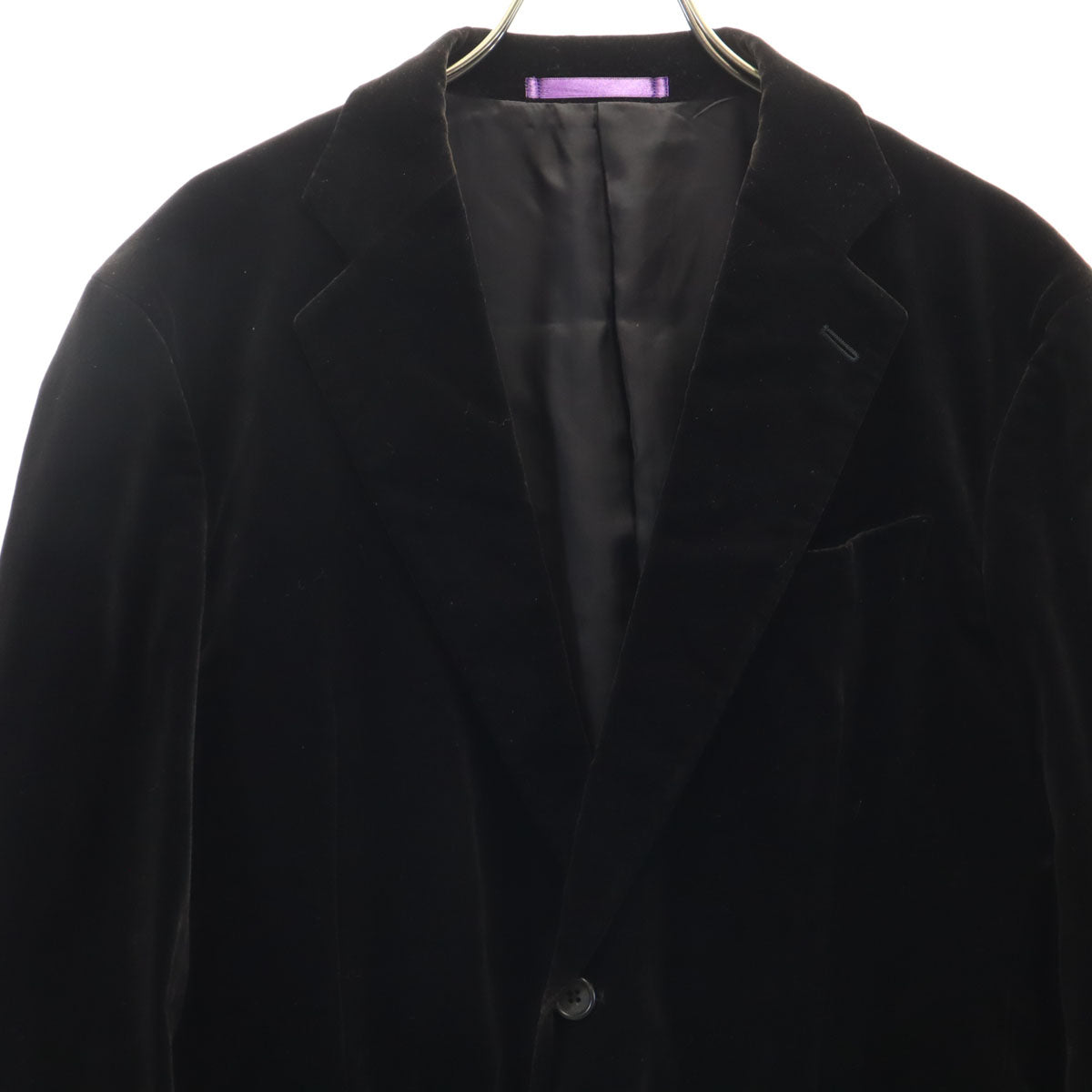 Paul Smith ポールスミス 日本製 ベロア テーラードジャケット MX 黒 メンズ