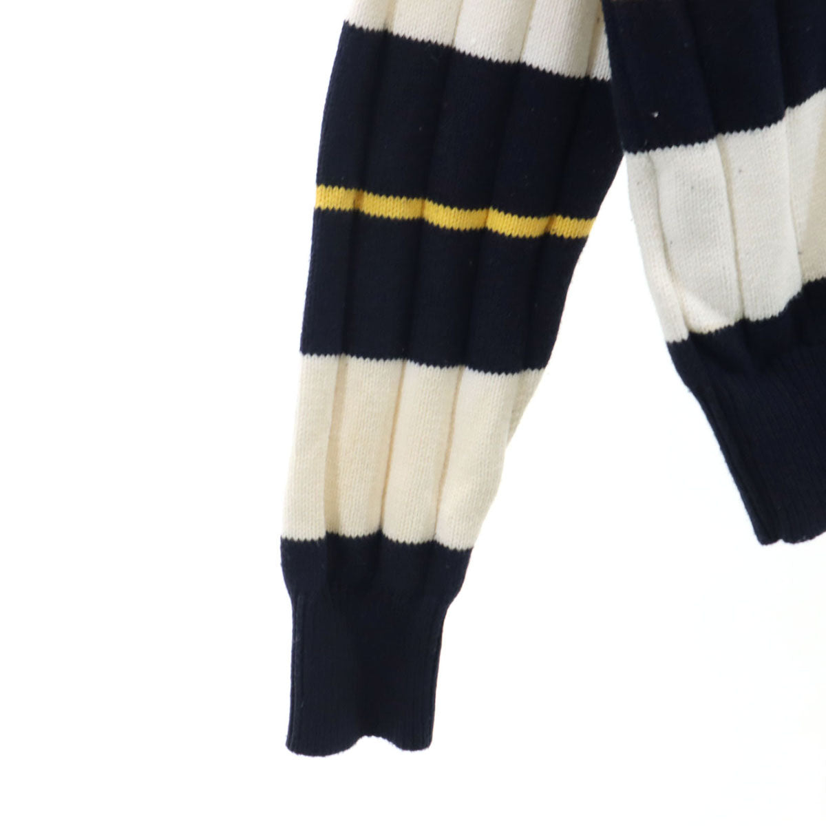 NAUTICA ノーティカ 90s オールド ボーダー柄 長袖 セーター L ネイビー系 コットンニット メンズ