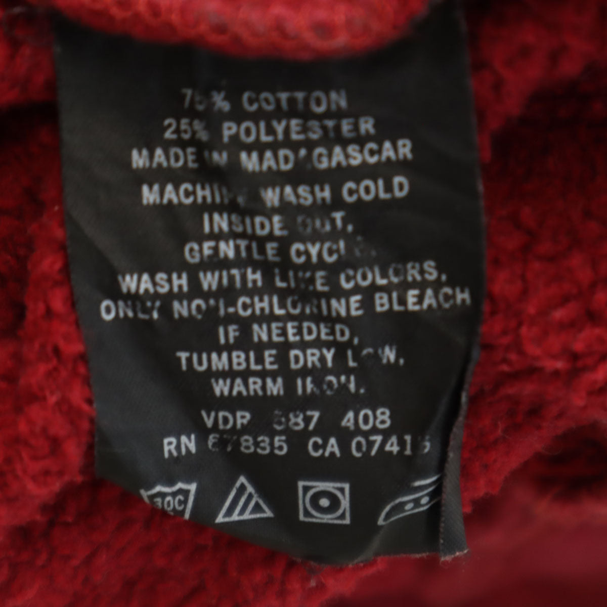 NAUTICA ノーティカ 長袖 ハーフジップ スウェット XL レッド系 メンズ