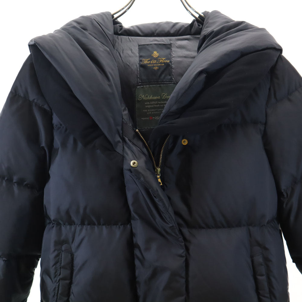 nano universe ナノユニバース × 西川ダウン ダウンコート 36 黒 レディース