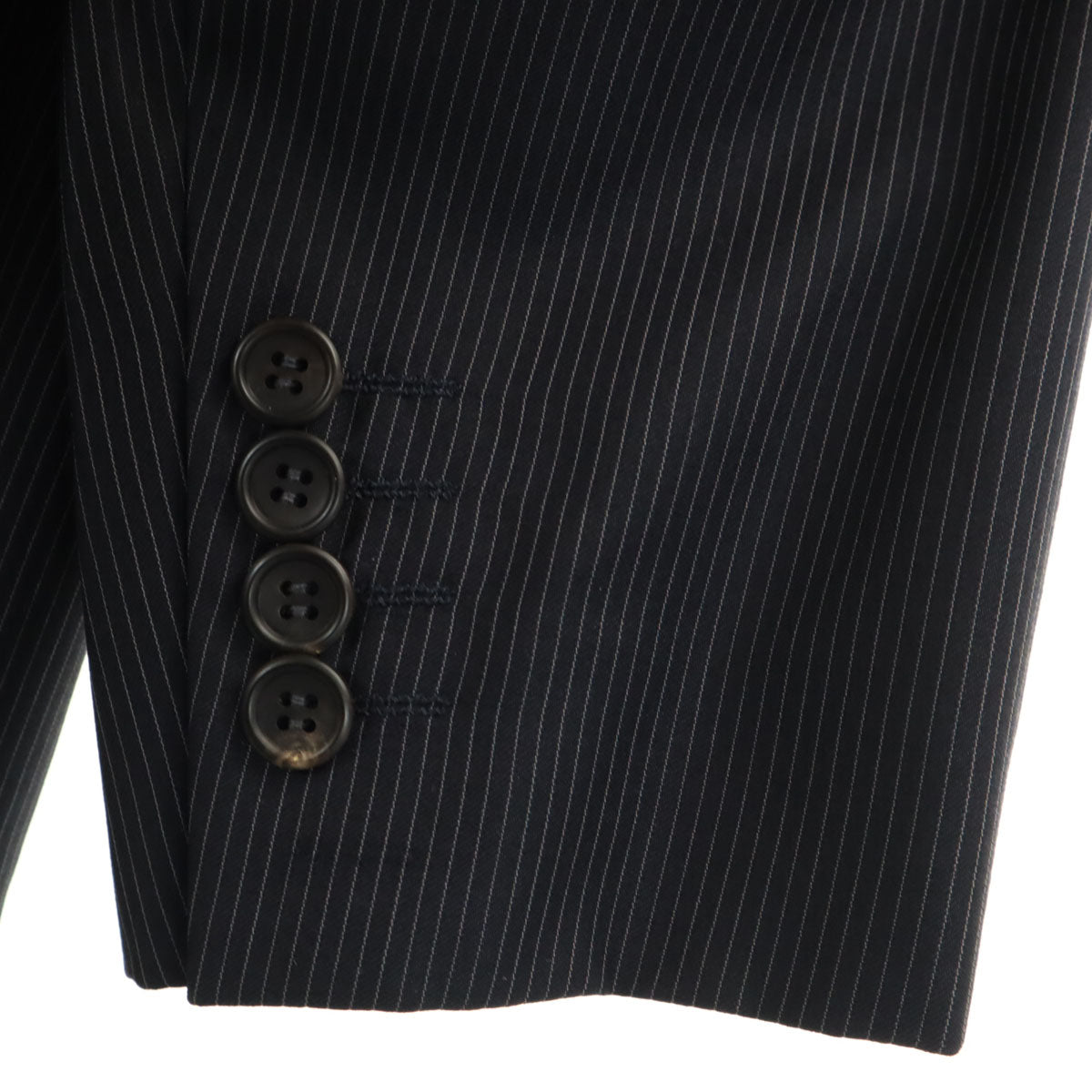 Paul Smith ポールスミス ストライプ ウール スーツジャケット LX ブラック系 メンズ