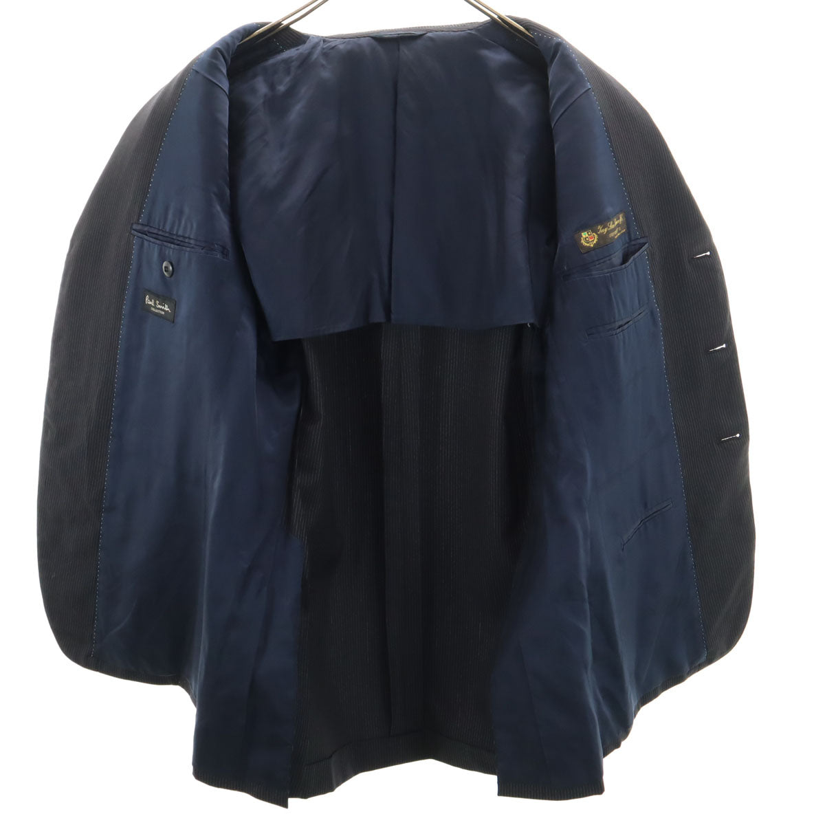 Paul Smith ポールスミス ストライプ ウール スーツジャケット LX ブラック系 メンズ