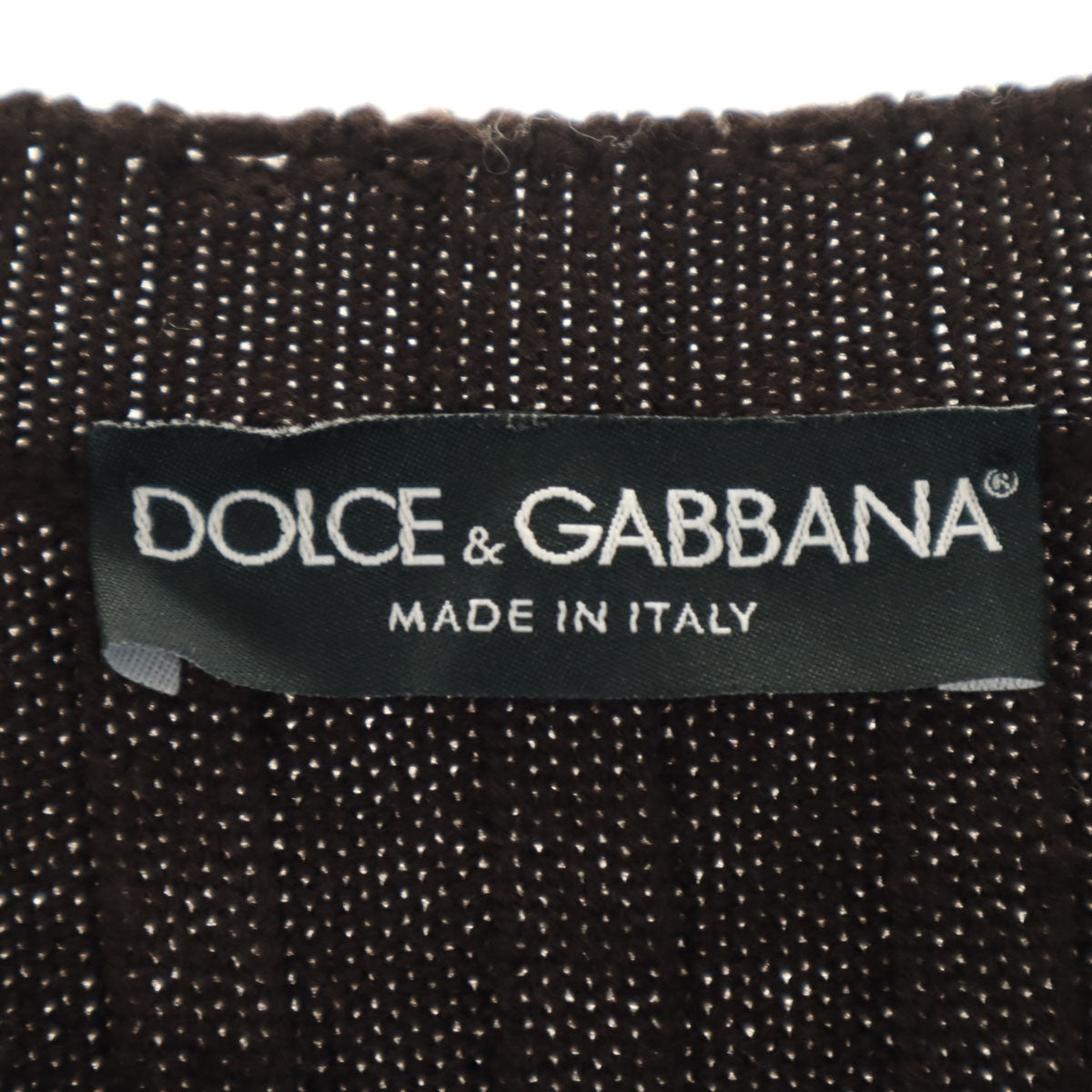 DOLCE&GABBANA ドルチェアンドガッバーナ イタリア製 長袖 ハーフボタン セーター 50 ブラウン系 ニット メンズ