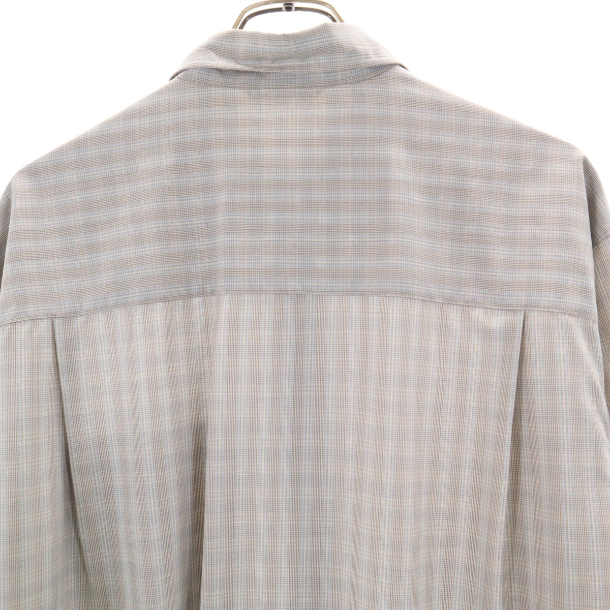 AURALEE オーラリー 日本製 チェック柄 長袖 シャツ 3 グレー メンズ