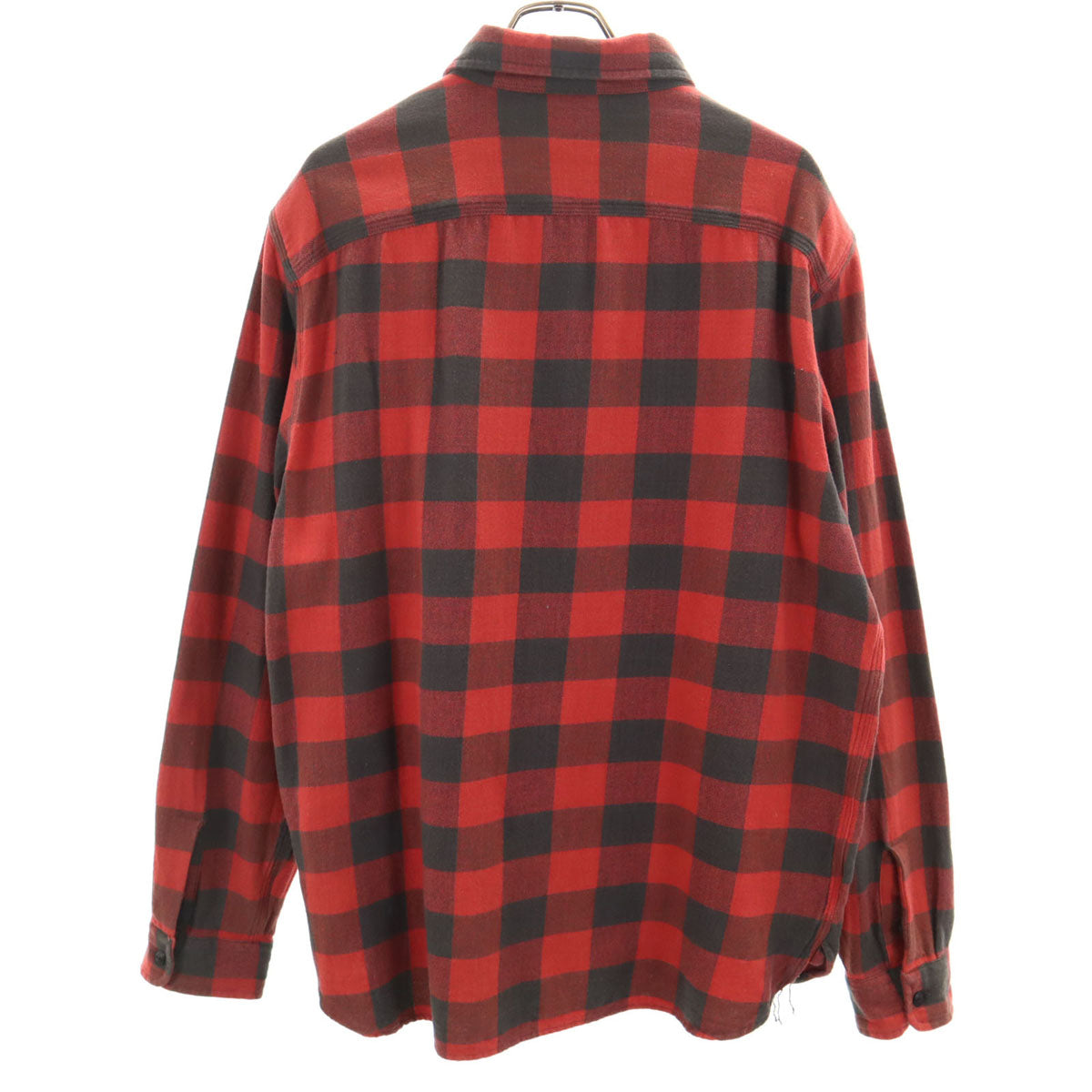 ダブルアールエル RRL ギンガムチェック柄 長袖 シャツ L 赤 RALPH LAUREN メンズ