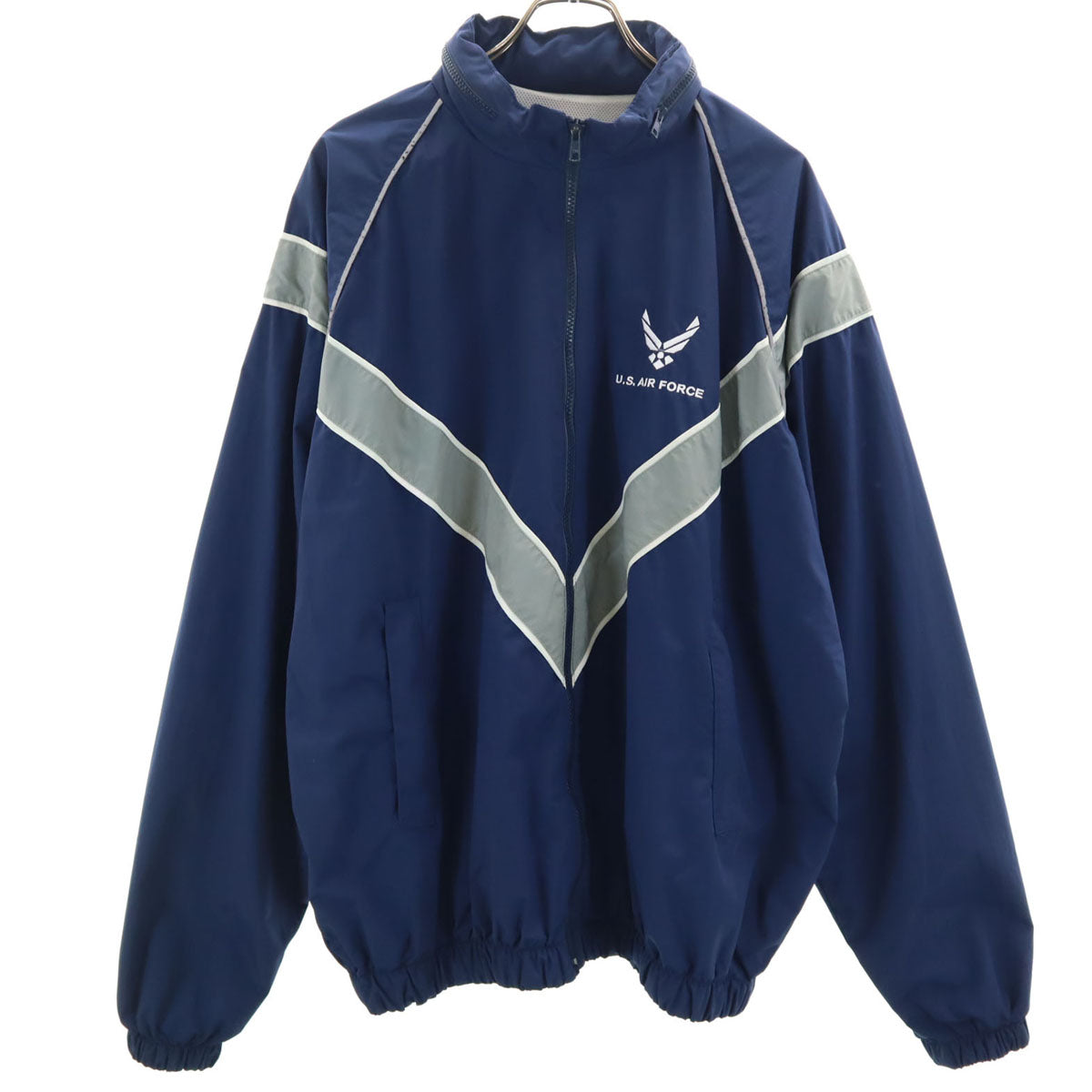 US AIR FORCE アメリカ空軍 JWOD SKILCRAFT ナイロンジャケット L ネイビー メンズ