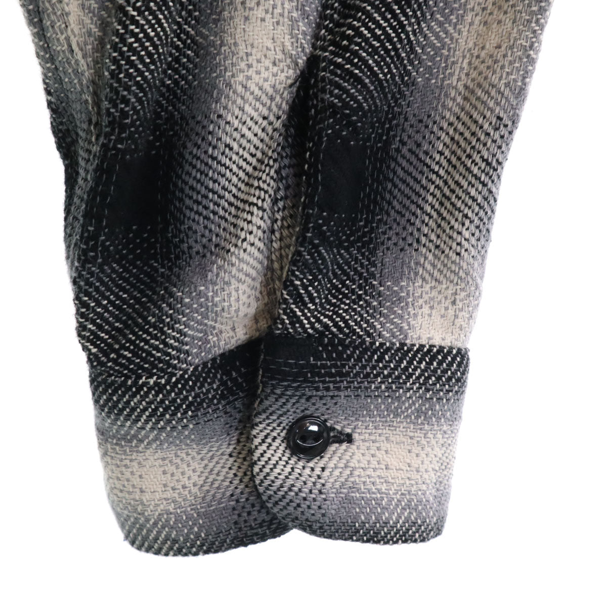 BARNS OUTFITTERS バーンズアウトフィッターズ 日本製 チェック柄 長袖 シャツ L 黒系 メンズ