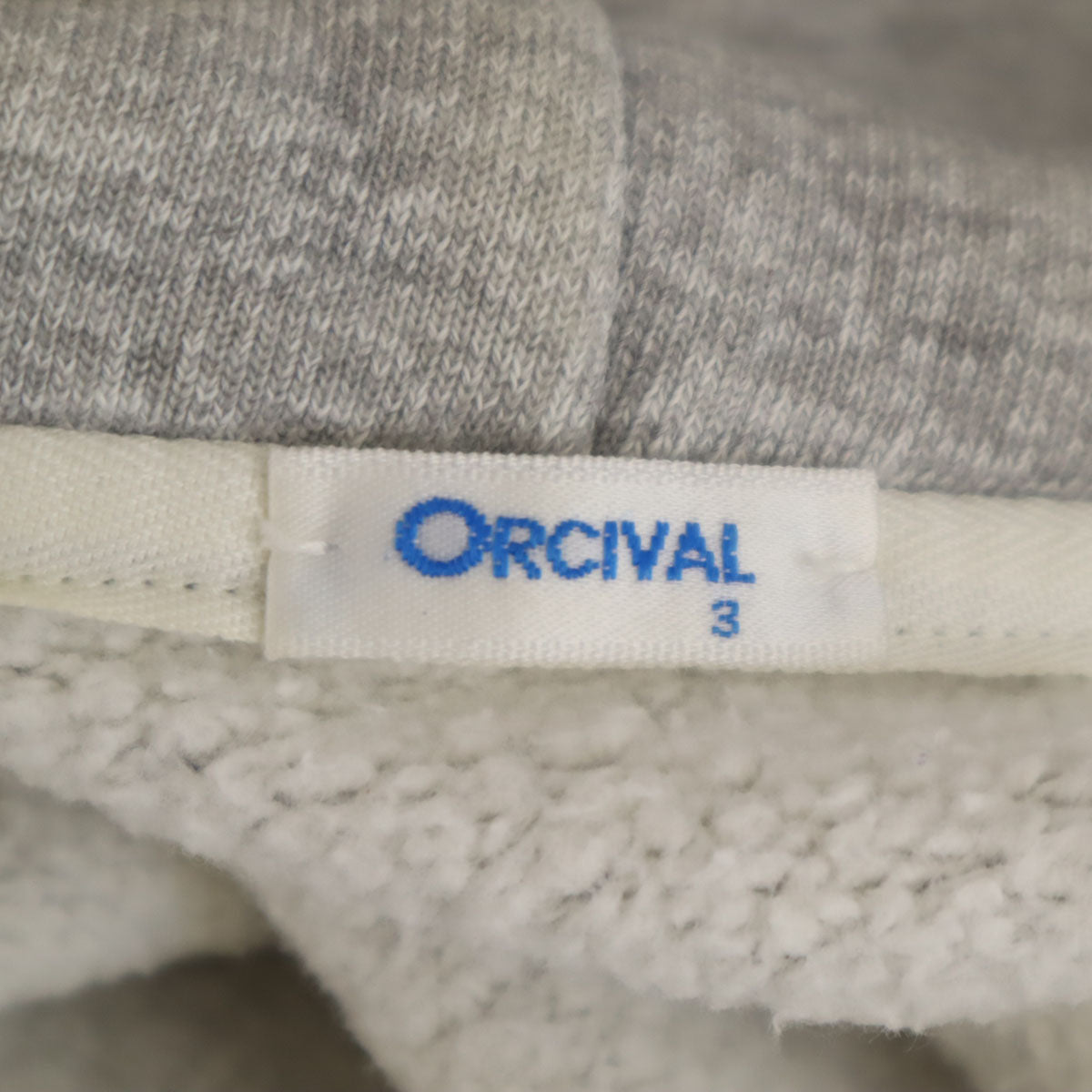 ORCIVAL オーシバル 日本製 長袖 ジップパーカー 3 グレー メンズ
