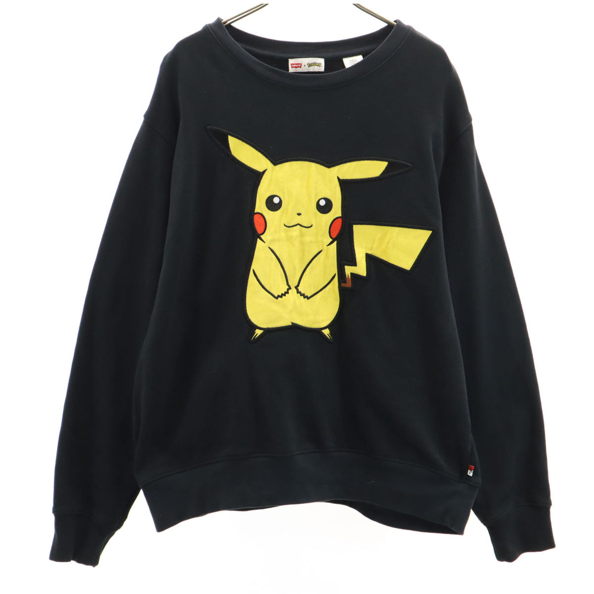 Levi's リーバイス Pok_mon ポケモン コラボ ピカチュウ 長袖 スウェット トレーナー S ブラック メンズ