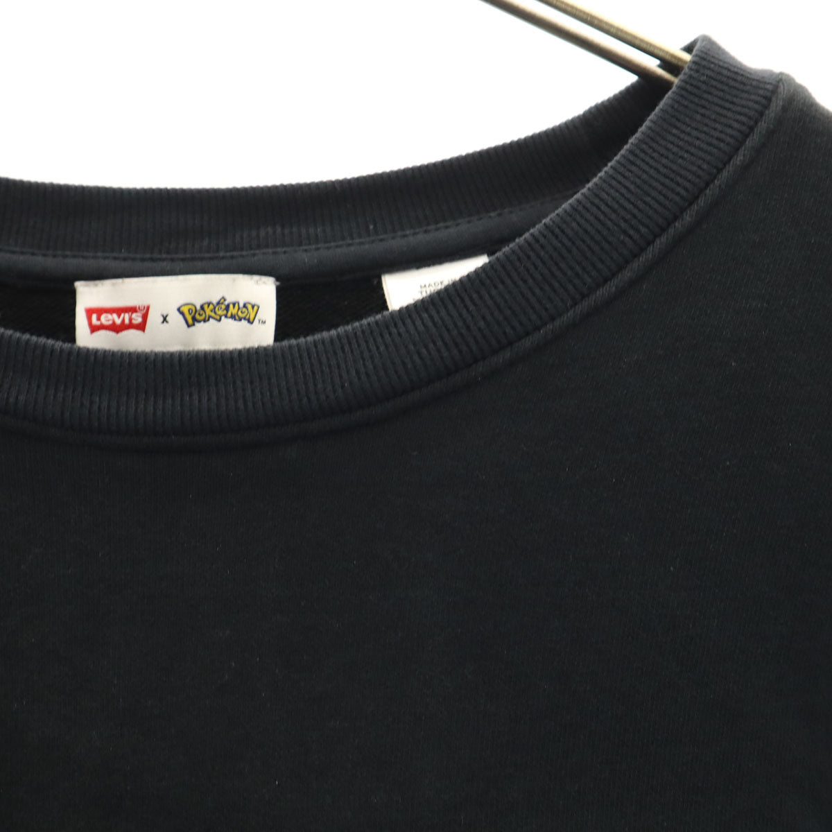Levi's リーバイス Pok_mon ポケモン コラボ ピカチュウ 長袖 スウェット トレーナー S ブラック メンズ
