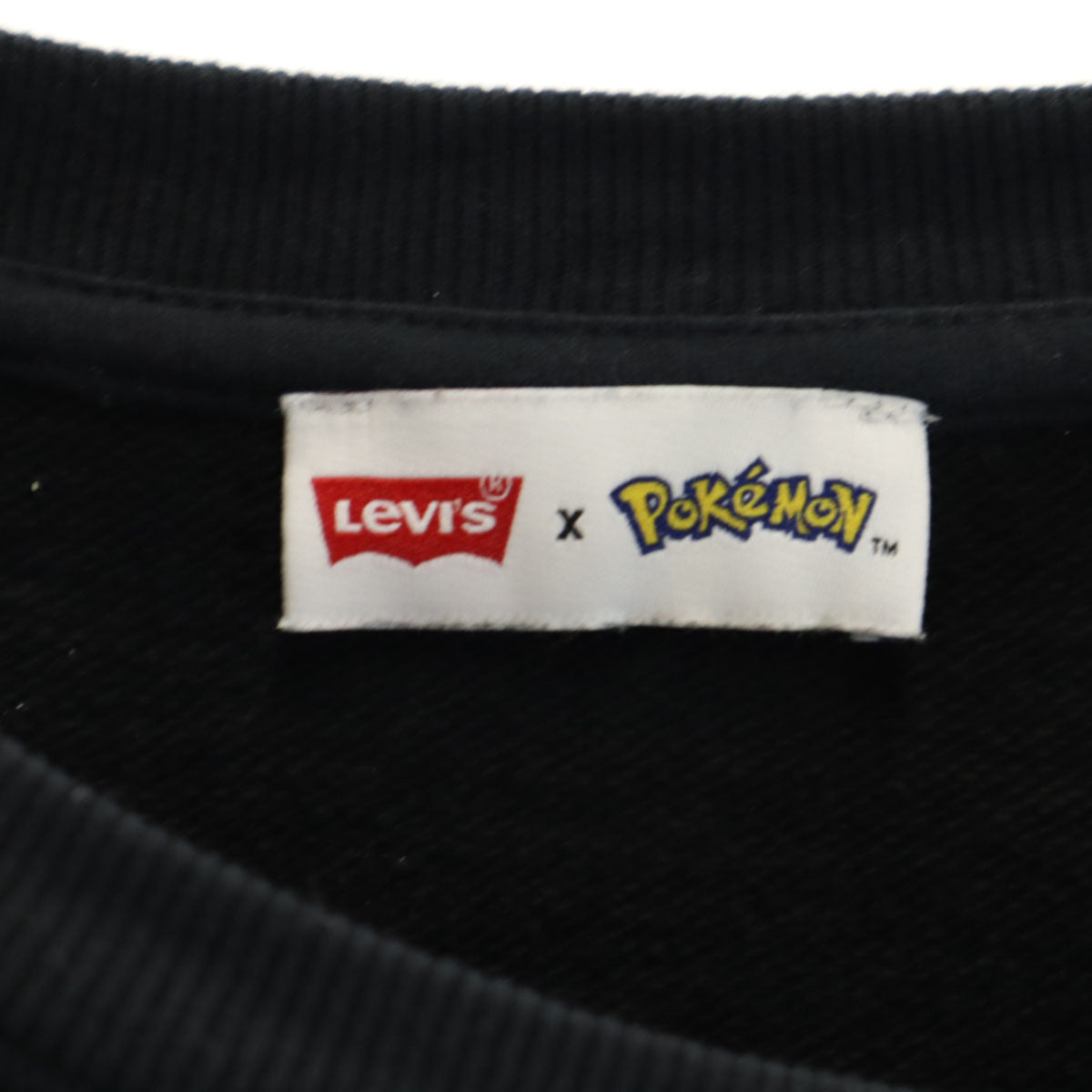 Levi's リーバイス Pok_mon ポケモン コラボ ピカチュウ 長袖 スウェット トレーナー S ブラック メンズ