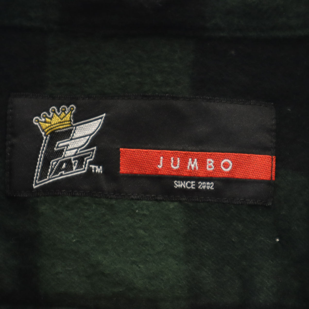 FAT エフエーティー 日本製 チェック柄 長袖 ネルシャツ JUMBO 深緑 シャモアクロス メンズ