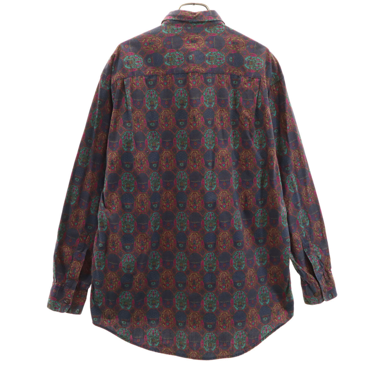 GAP ギャップ 90s オールド 総柄 長袖 コットンシャツ M マルチ メンズ