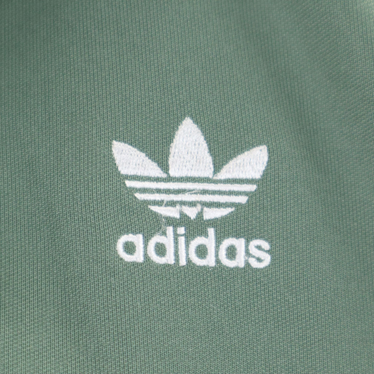 adidas アディダス トレフォイルロゴ ジャージジャケット XS グリーン系 3ライン メンズ