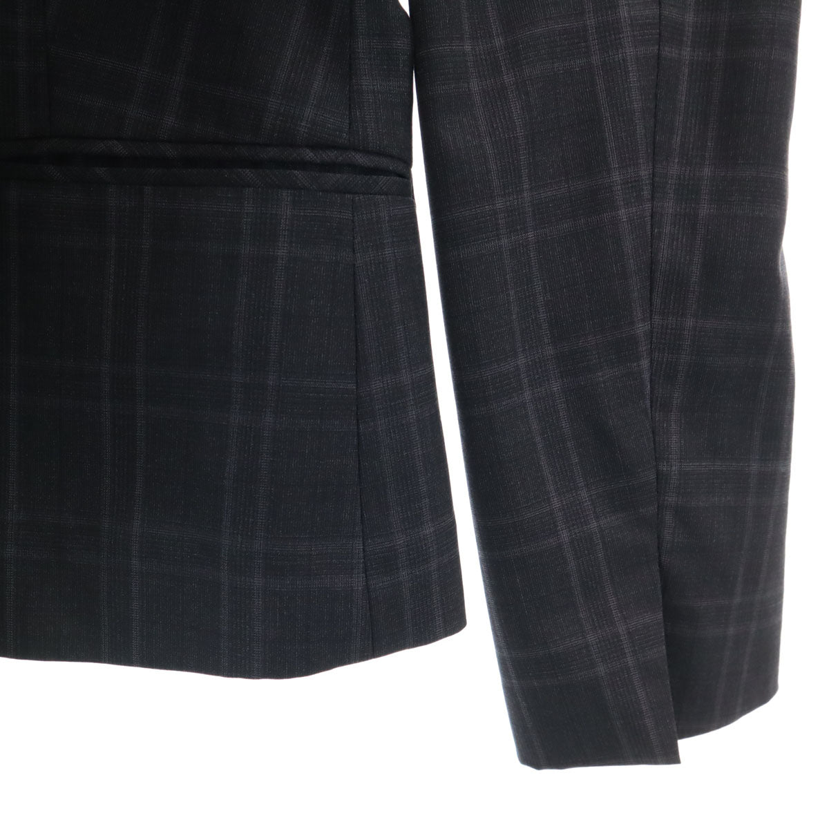 WORK TRIP OUTFITS ワークトリップアウトフィッツ GREEN LABEL RELAXING チェック オープンカラー パンツスーツ 上下 セットアップ M チャコールグレー レディース