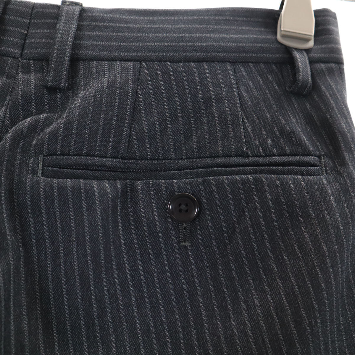 green label relaxing グリーンレーベルリラクシング UNITED ARROWS ストライプ パンツスーツ 上下 セットアップ 42 チャコールグレー メンズ