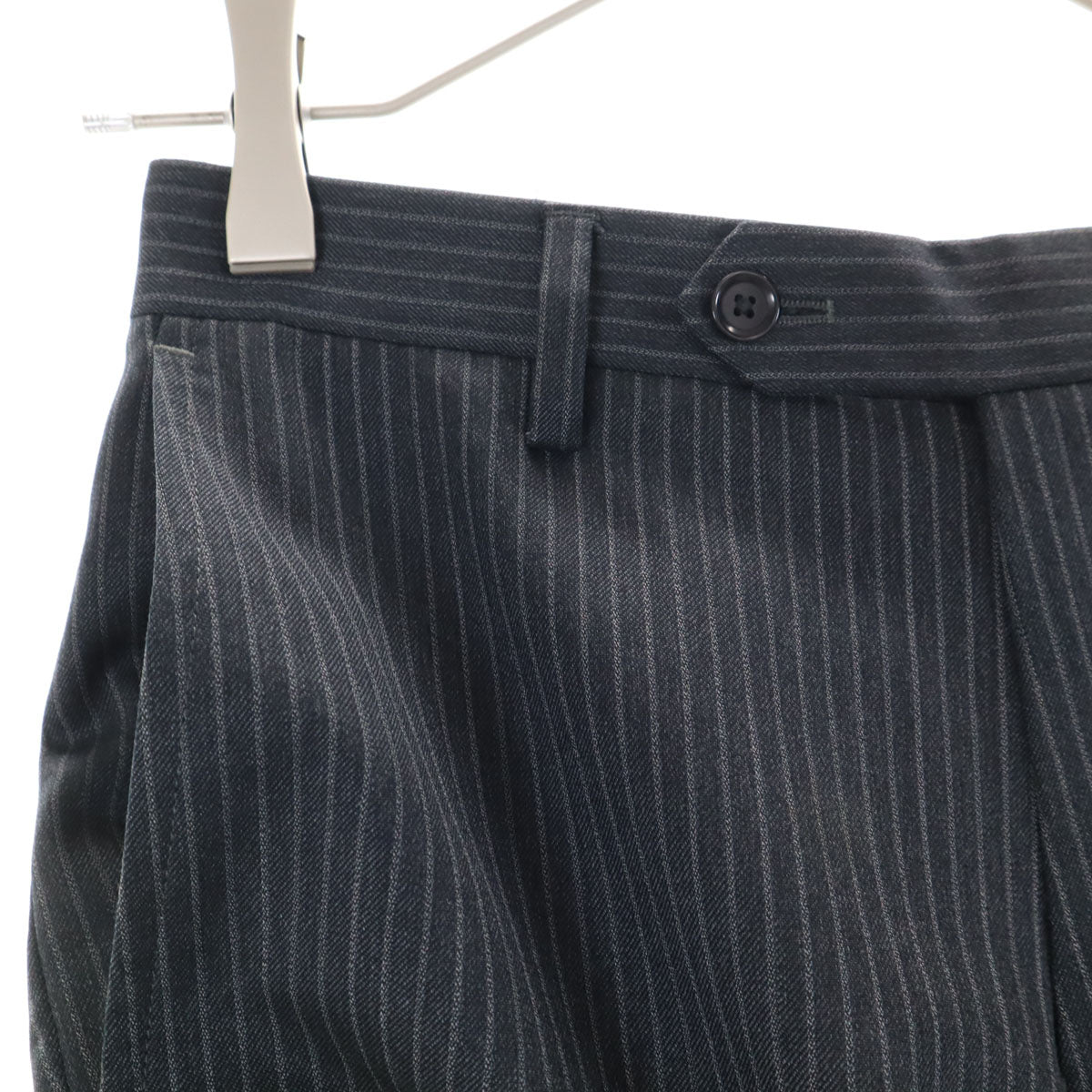 green label relaxing グリーンレーベルリラクシング UNITED ARROWS ストライプ パンツスーツ 上下 セットアップ 42 チャコールグレー メンズ